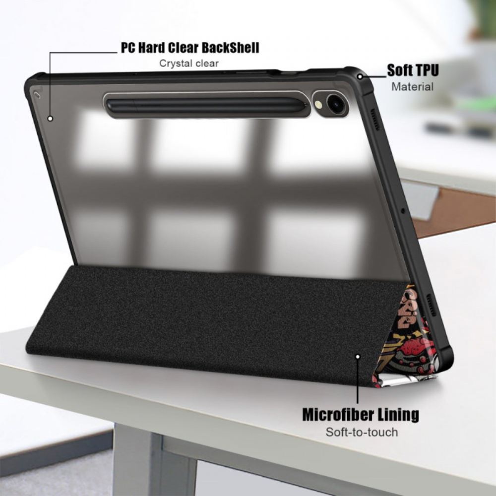 Samsung Galaxy Tab S9 Držák Na Dotykové Pero Na Průhledné Zadní Straně Graffiti