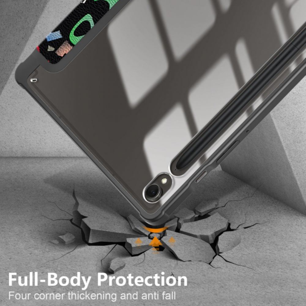 Samsung Galaxy Tab S9 Držák Na Dotykové Pero Na Průhledné Zadní Straně Graffiti