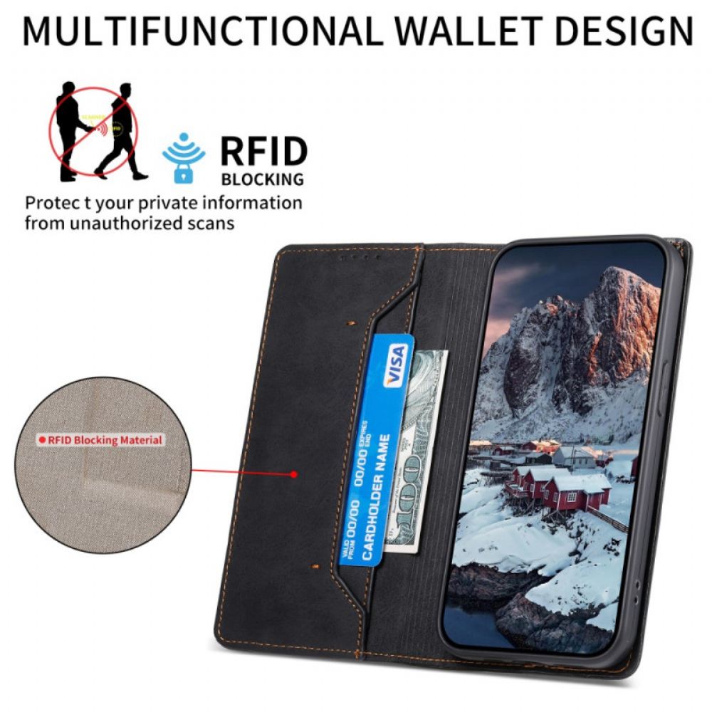 Kožené Pouzdro Folio Google Pixel 8 Pro Rfid Vlnový Chránič