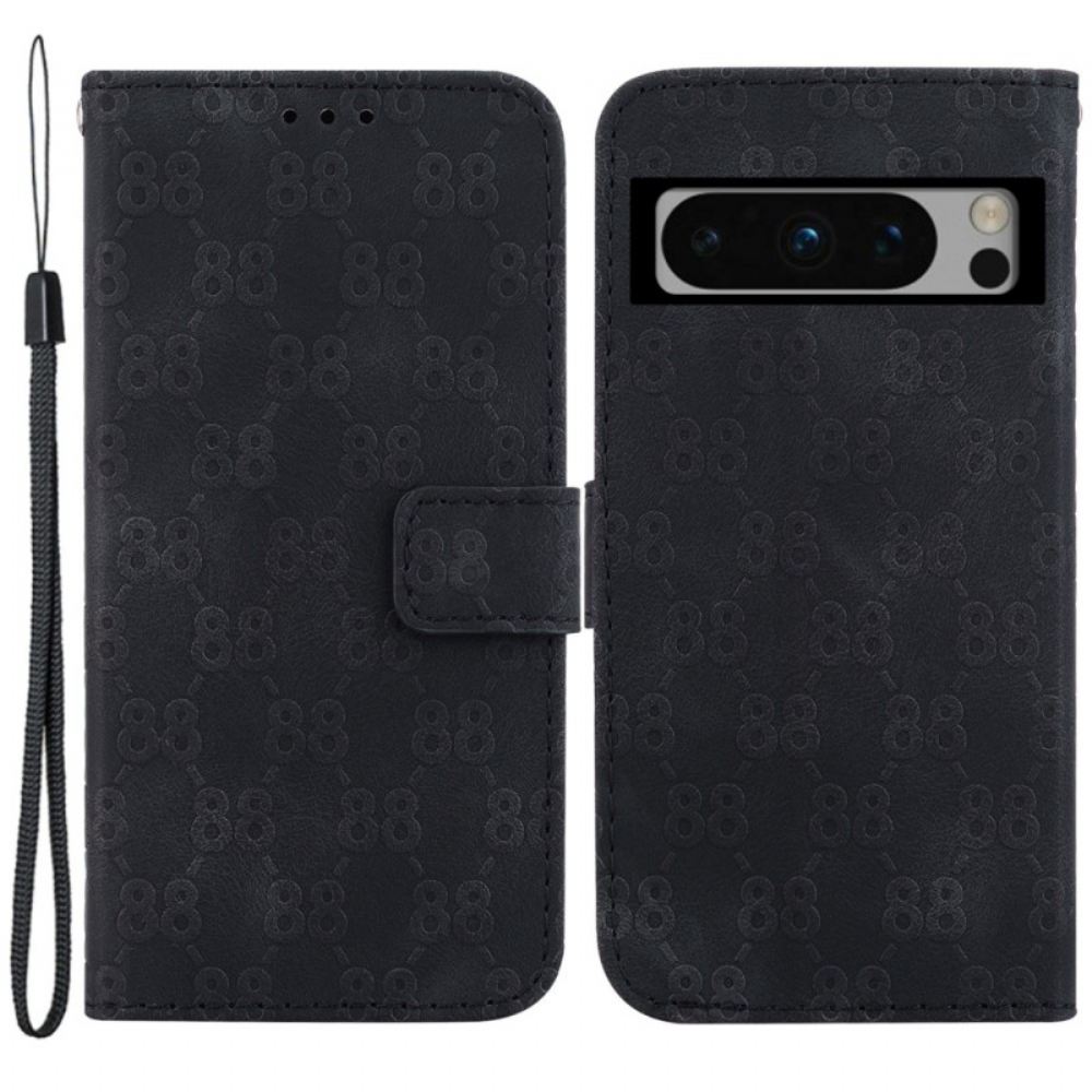 Kožený Kryt Google Pixel 8 Pro Design 88 S Lanyardem