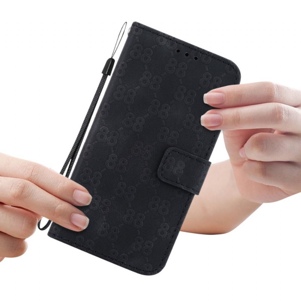 Kožený Kryt Google Pixel 8 Pro Design 88 S Lanyardem