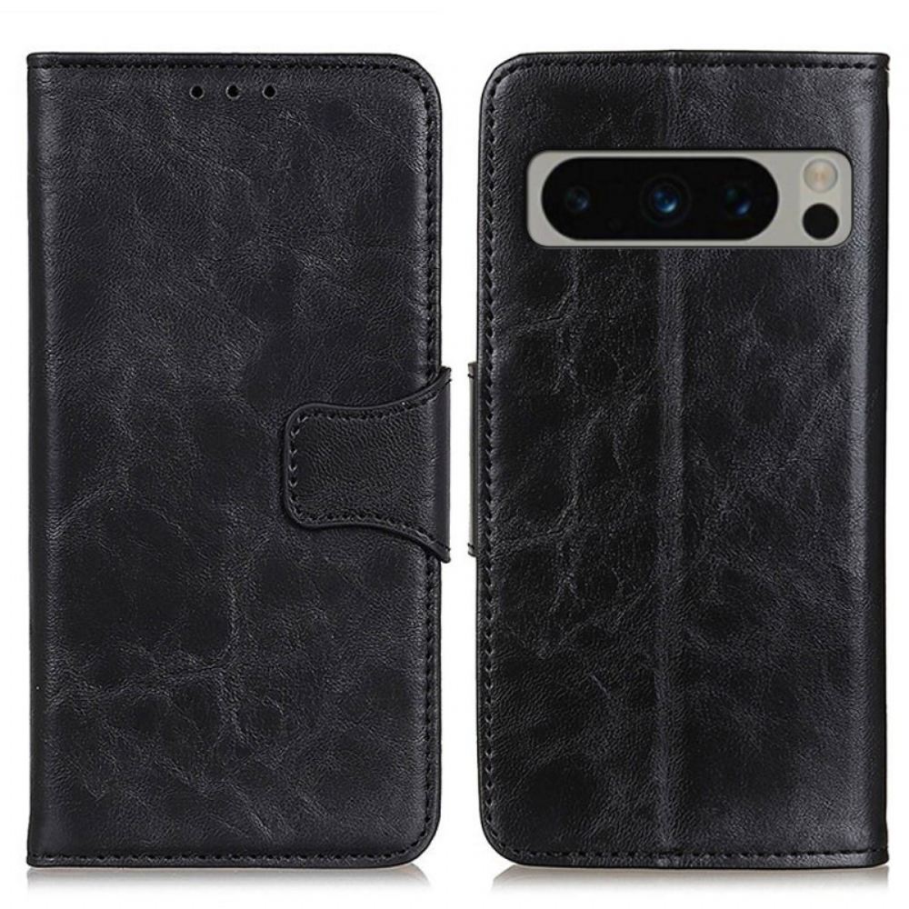 Kožený Kryt Google Pixel 8 Pro Dělená Kožená Oboustranná Spona