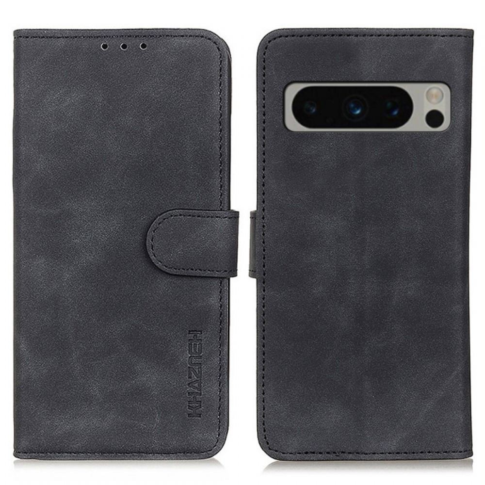 Kožený Kryt Google Pixel 8 Pro Kožený Efekt Khazneh