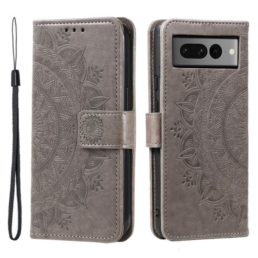 Kožený Kryt Google Pixel 8 Pro Mandala S Popruhem