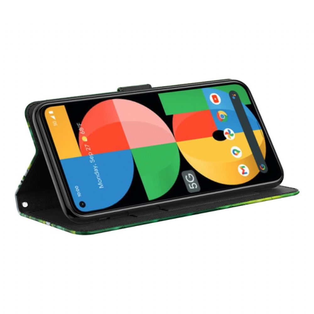 Kožený Kryt Google Pixel 8 Pro Panda Bamboo S Popruhem