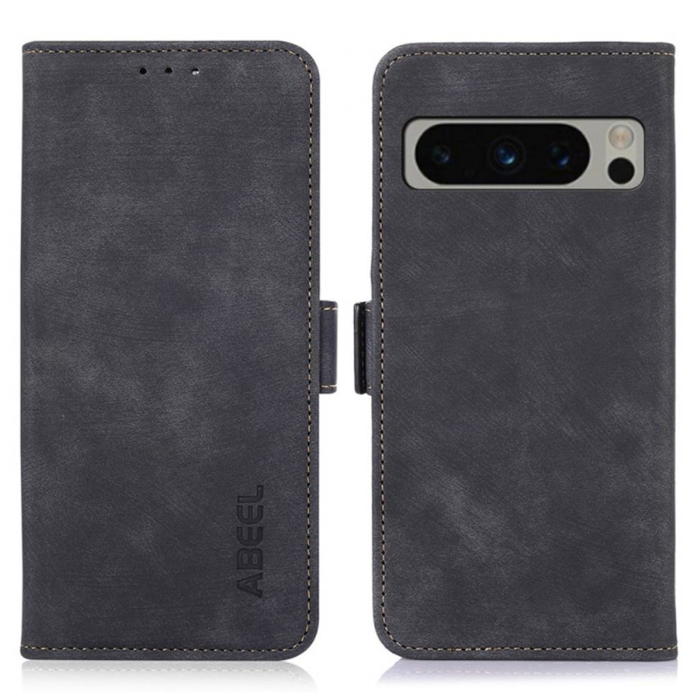 Kožený Kryt Google Pixel 8 Pro Semišový Styl Abeel