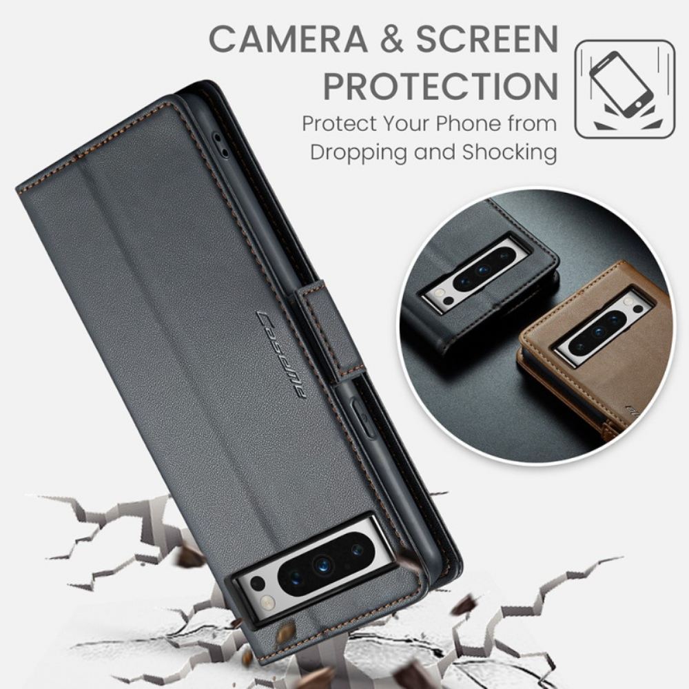 Kožený Kryt Google Pixel 8 Pro Styl Caseme Kůže