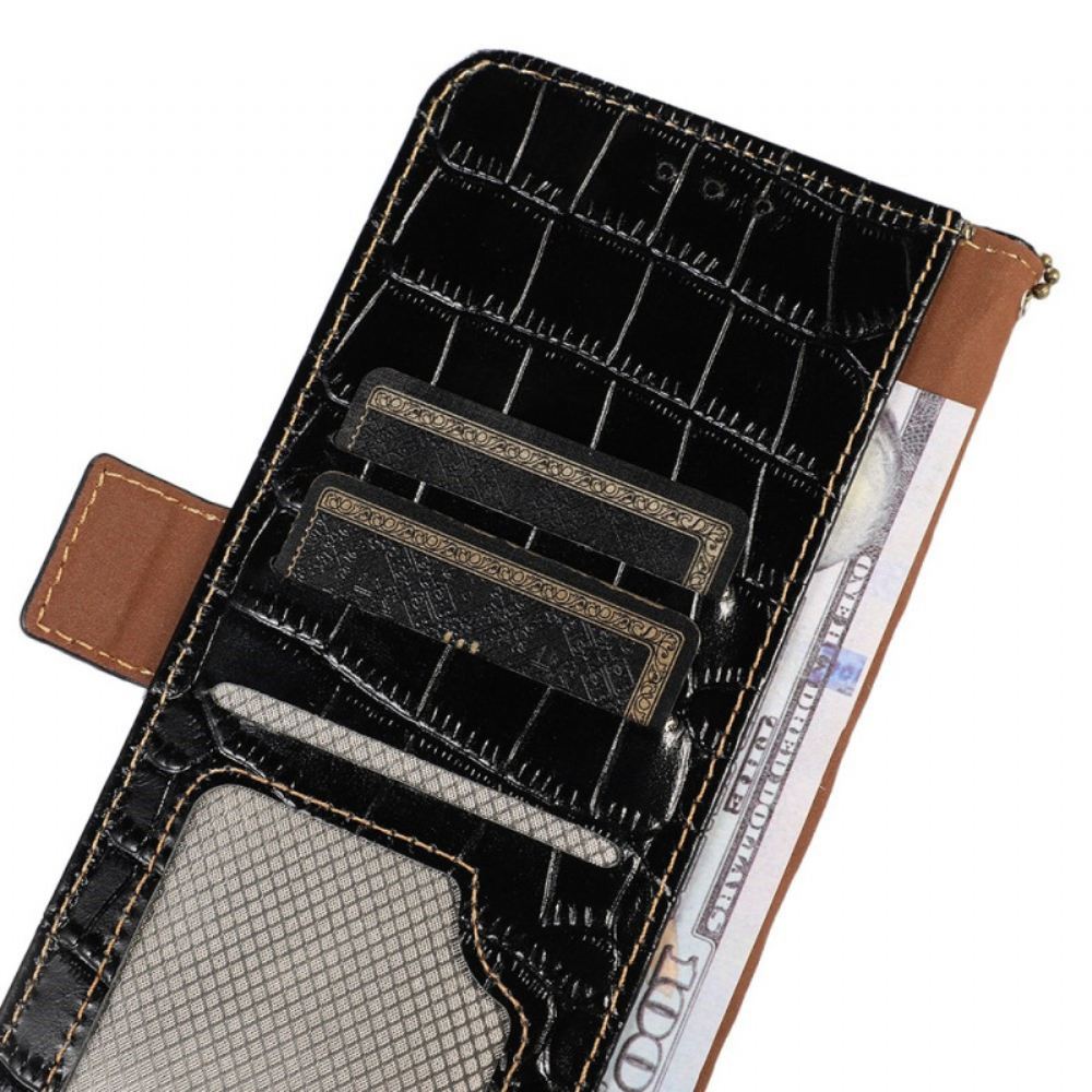 Kožený Kryt Google Pixel 8 Pro Styl Krokodýla Rfid
