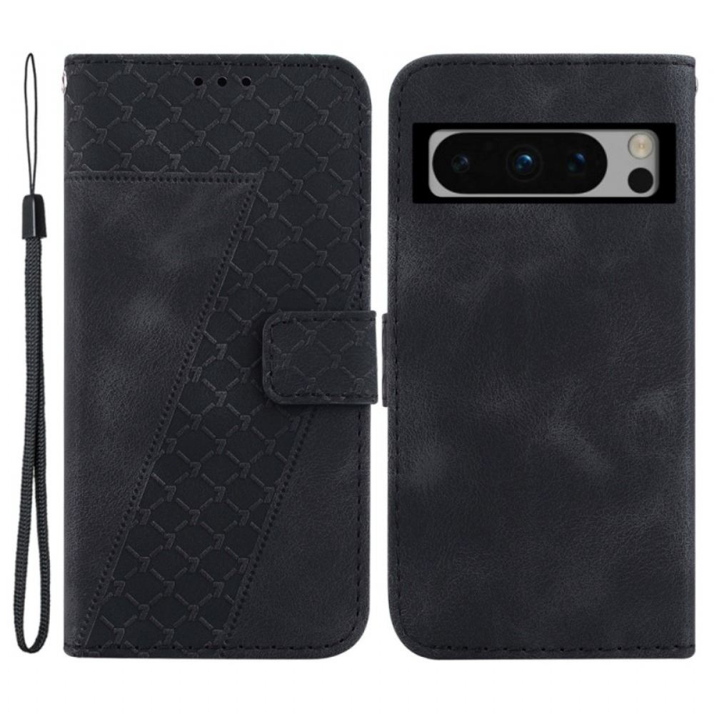 Kožený Kryt Na Google Pixel 8 Pro Design 7 Se Šňůrkou