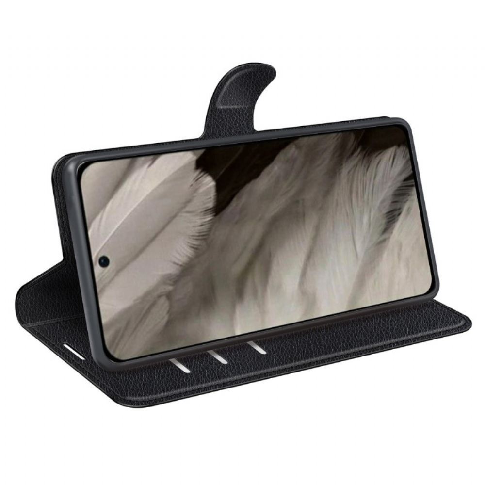 Kožený Kryt Na Google Pixel 8 Pro Klasická Litchi Kůže