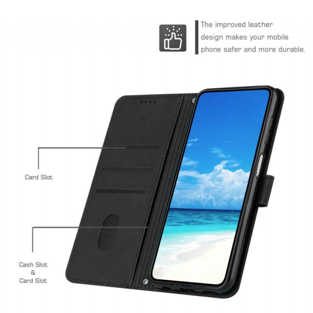 Kožený Kryt Na Google Pixel 8 Pro Usmívej Se S Lanyardem