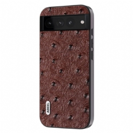 Kryt Na Google Pixel 8 Pro Pravá Kůže V Pštrosím Stylu