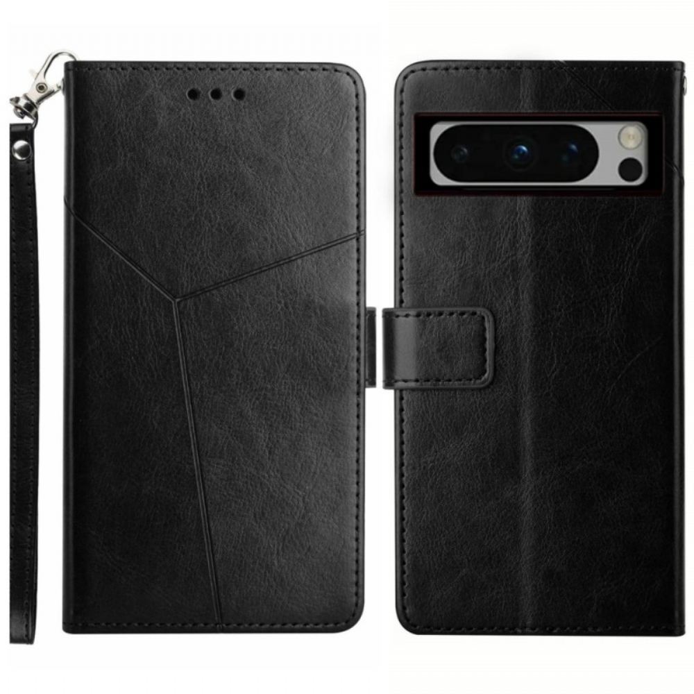 Peněženková Pouzdra Google Pixel 8 Pro Design Řemínku Y