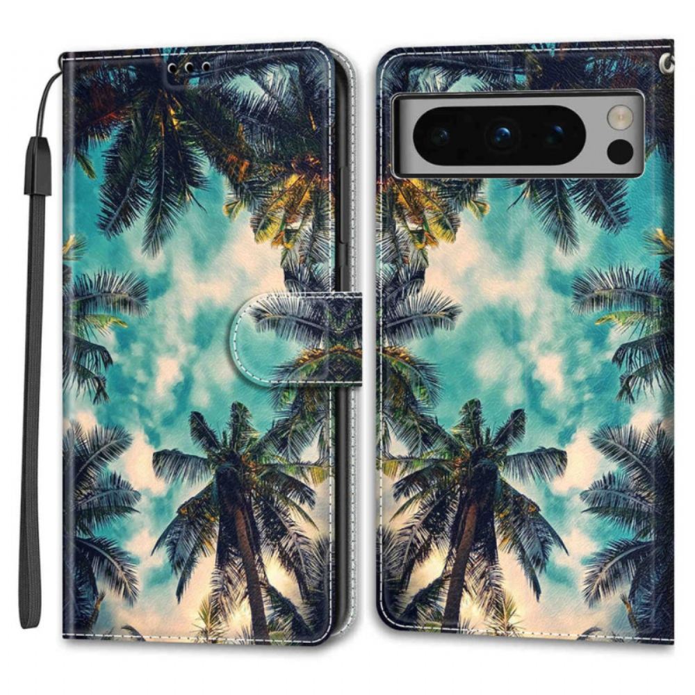 Peněženková Pouzdra Google Pixel 8 Pro Kryty Na Mobil Dlaně Na Popruh