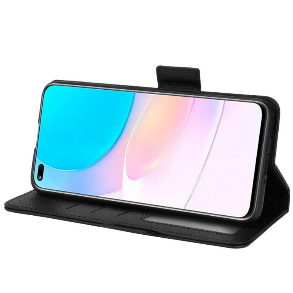 Kožené Pouzdro Na Huawei Nova 8i / Honor 50 Lite Flipové Pouzdro Klapka Double Litchi Nové Barvy
