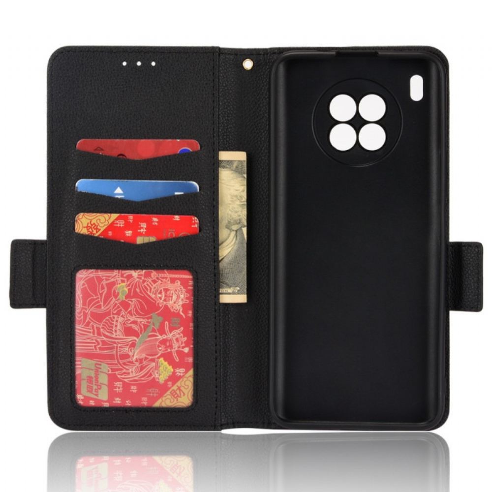 Kožené Pouzdro Na Huawei Nova 8i / Honor 50 Lite Flipové Pouzdro Klapka Double Litchi Nové Barvy