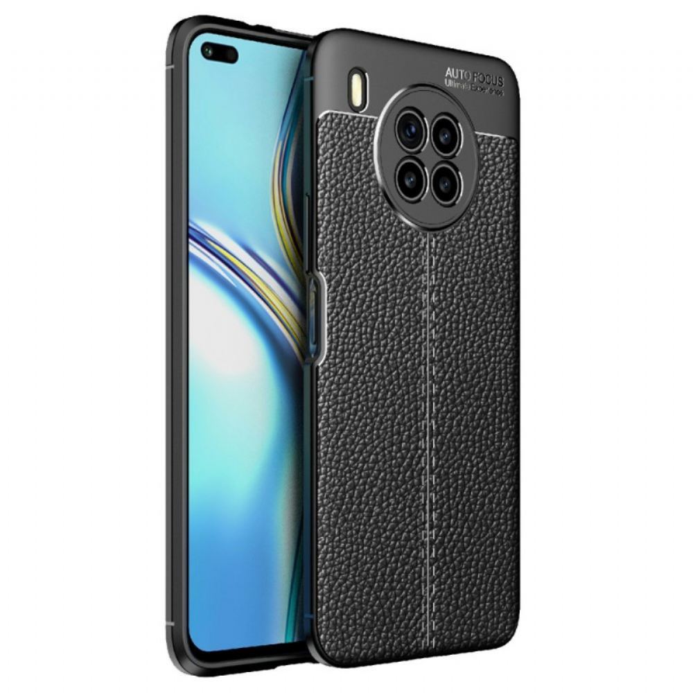 Kryt Na Huawei Nova 8i / Honor 50 Lite Efekt Kůže Litchi S Dvojitou Linií