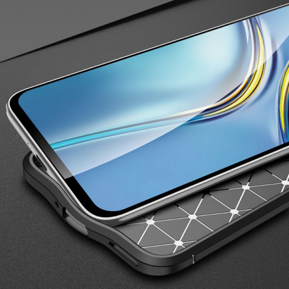 Kryt Na Huawei Nova 8i / Honor 50 Lite Efekt Kůže Litchi S Dvojitou Linií