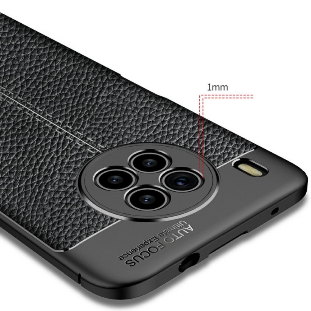 Kryt Na Huawei Nova 8i / Honor 50 Lite Efekt Kůže Litchi S Dvojitou Linií