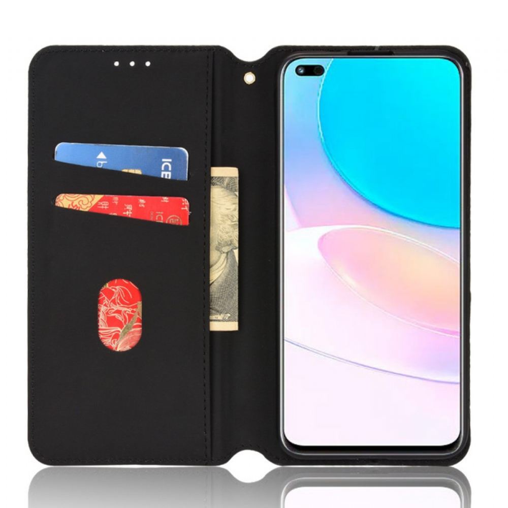 Kryty Na Mobil Na Huawei Nova 8i / Honor 50 Lite Flipové Pouzdro Diamantový Kožený Efekt