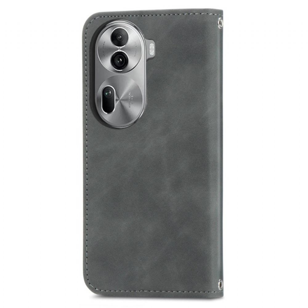 Kožené Pouzdro Folio Oppo Reno 11 Pro 5g Semišový Styl