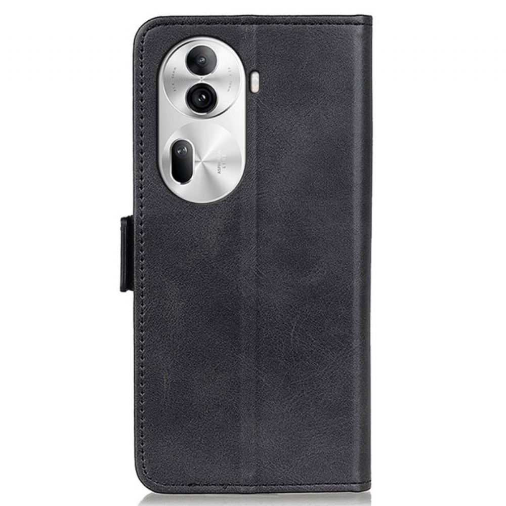 Kožený Kryt Oppo Reno 11 Pro 5g Dvojité Zapínání