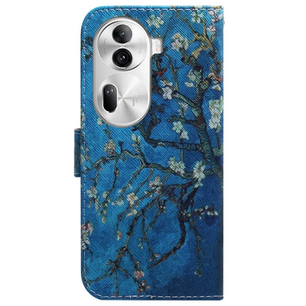 Kožený Kryt Oppo Reno 11 Pro 5g Květy Meruněk