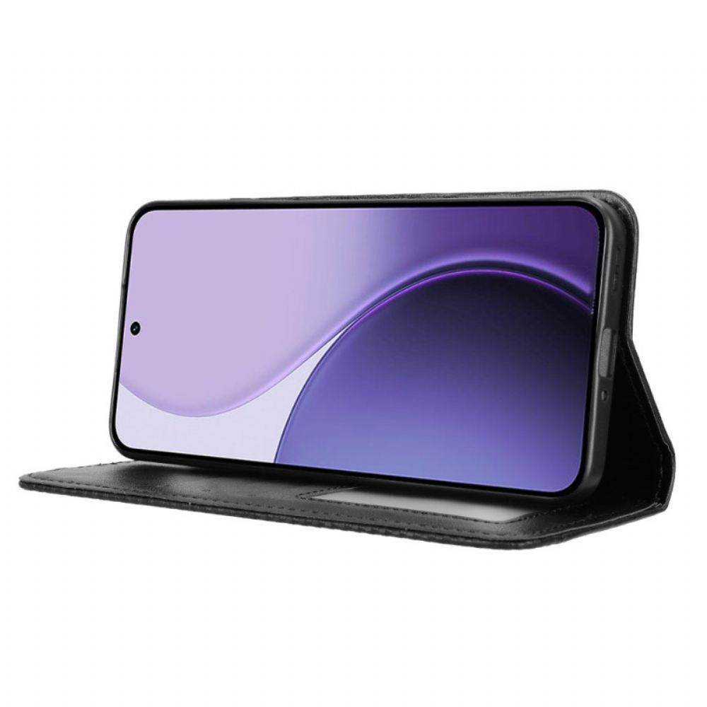 Kožené Pouzdro Folio Oppo Reno 14 5g Vintage Okraj