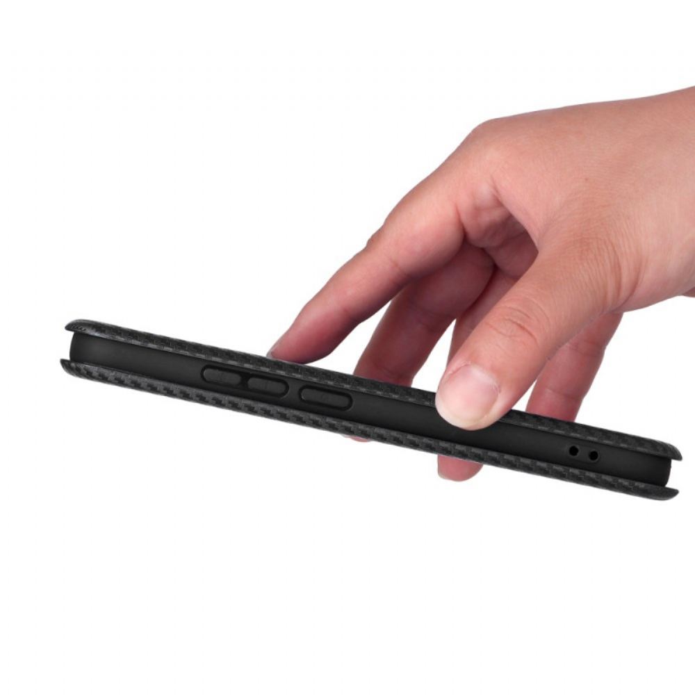 Kožené Pouzdro Oppo Reno 14 5g Uhlíkové Vlákno