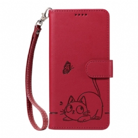 Kožený Kryt Oppo Reno 14 5g Kočka