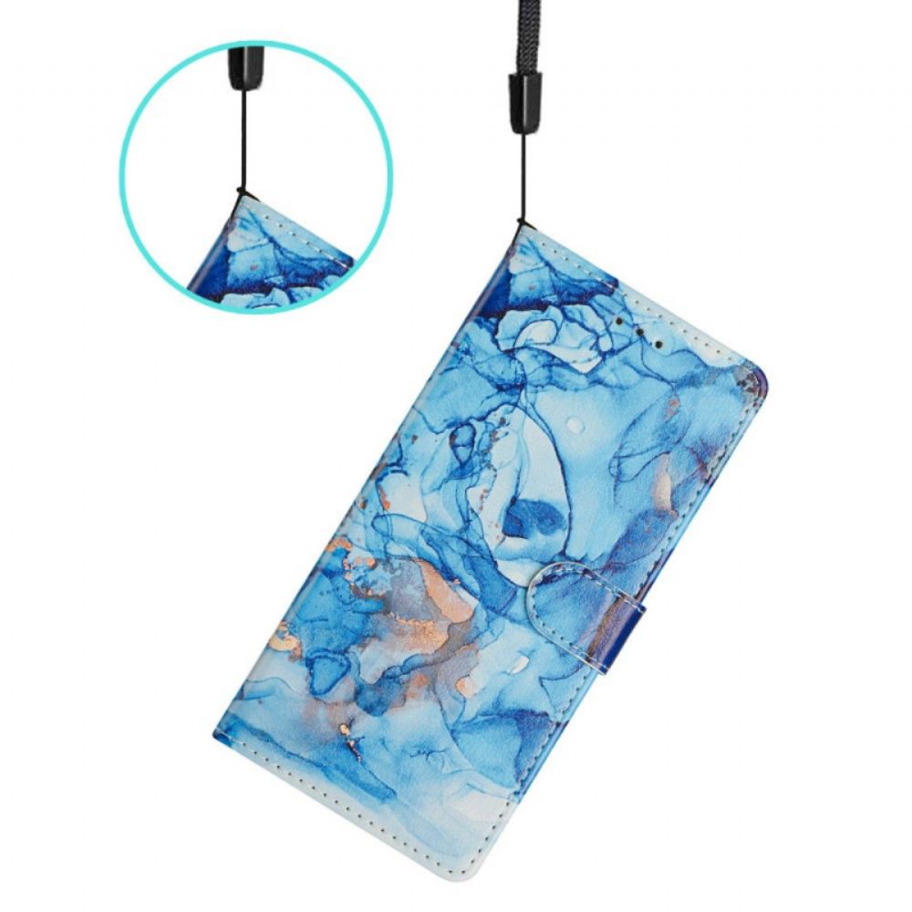 Kožený Kryt Oppo Reno 14 5g Modrý Prvek