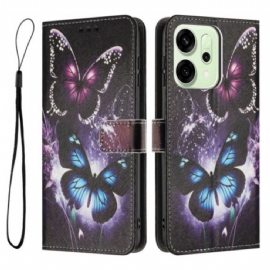 Kožený Kryt Oppo Reno 14 5g Motýli