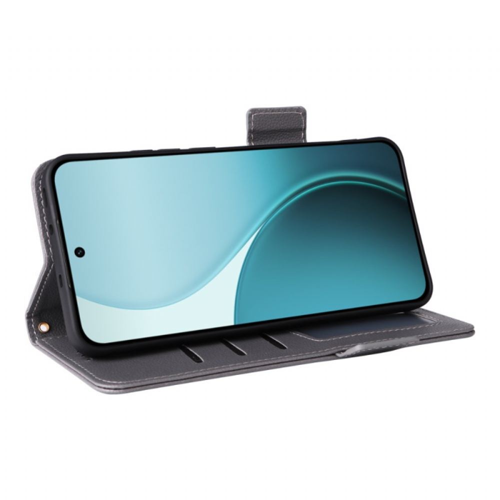 Kožený Kryt Oppo Reno 14 5g Texturovaný S Řemínkem