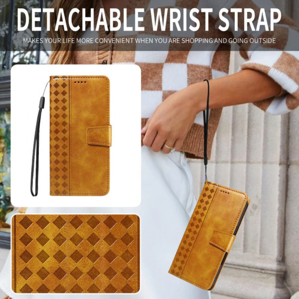 Peněženková Pouzdra Oppo Reno 14 5g Kryty Na Mobil Diamantový Okraj