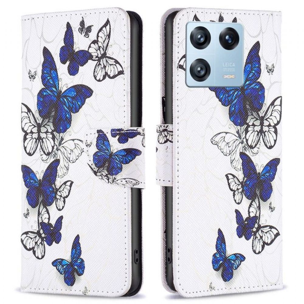 Flipové Pouzdro Na Xiaomi 13 Pro Barevní Motýli