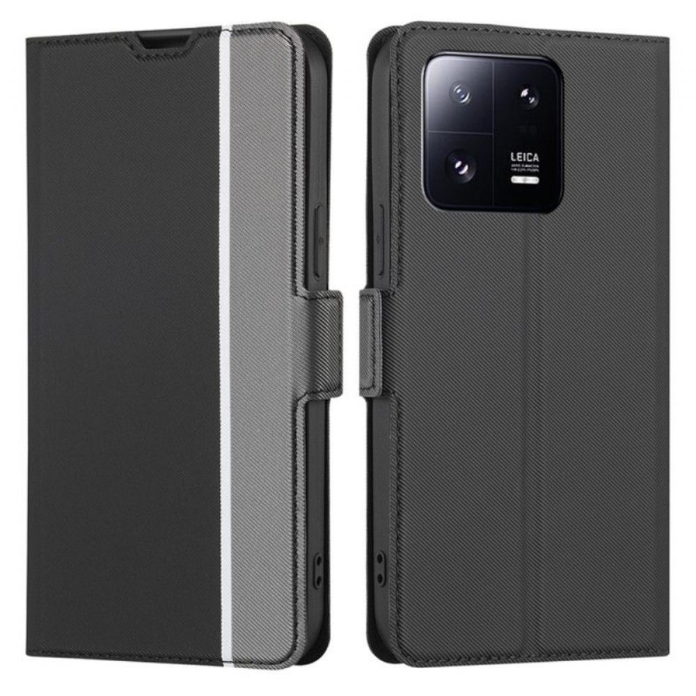 Flipové Pouzdro Na Xiaomi 13 Pro Dvoubarevný Ultra Fine