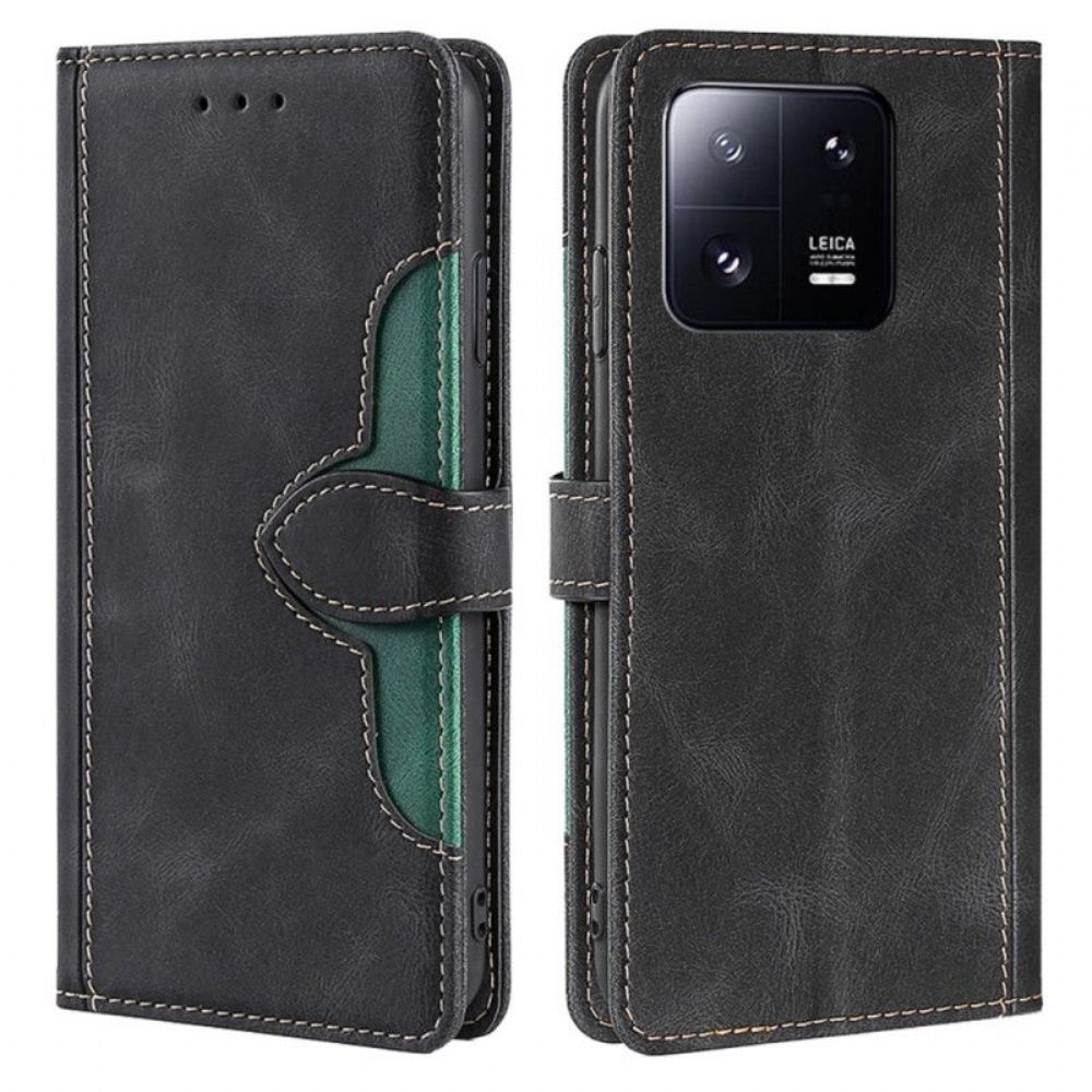 Flipové Pouzdro Na Xiaomi 13 Pro Umělá Kůže Bicolor Stylový