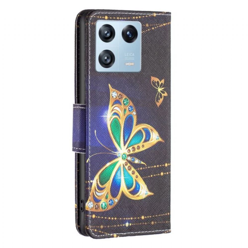 Flipové Pouzdro Na Xiaomi 13 Pro Vzácní Motýli