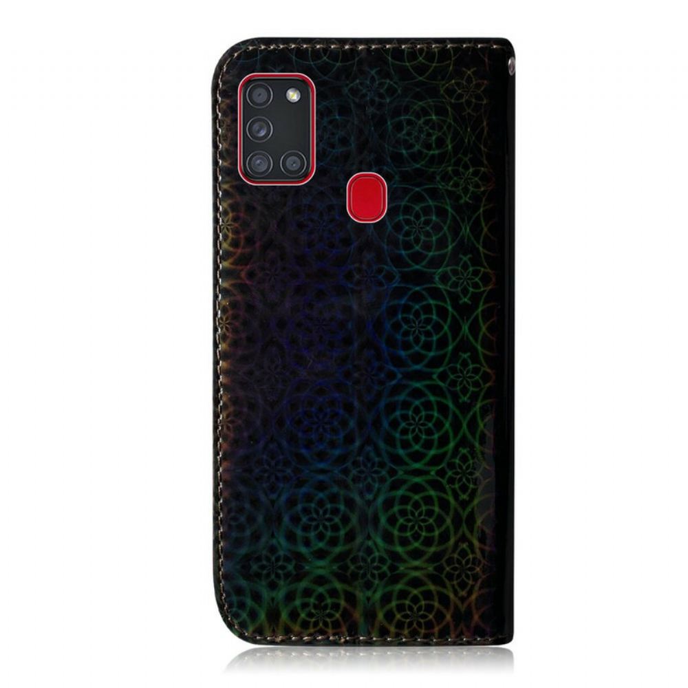 Flipové Pouzdro Na Samsung Galaxy A21s Čistá Barva