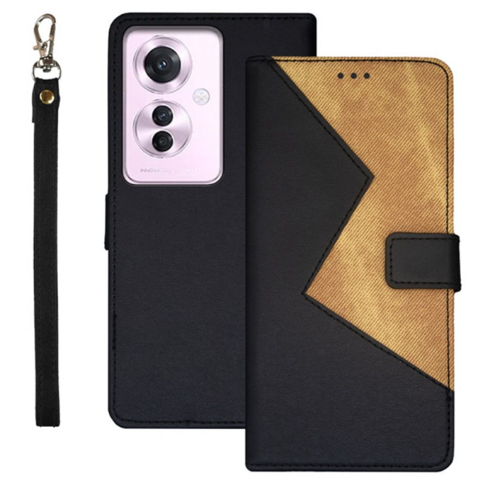 Kožený Kryt Oppo Reno 11f 5g Dvoubarevný Idewei