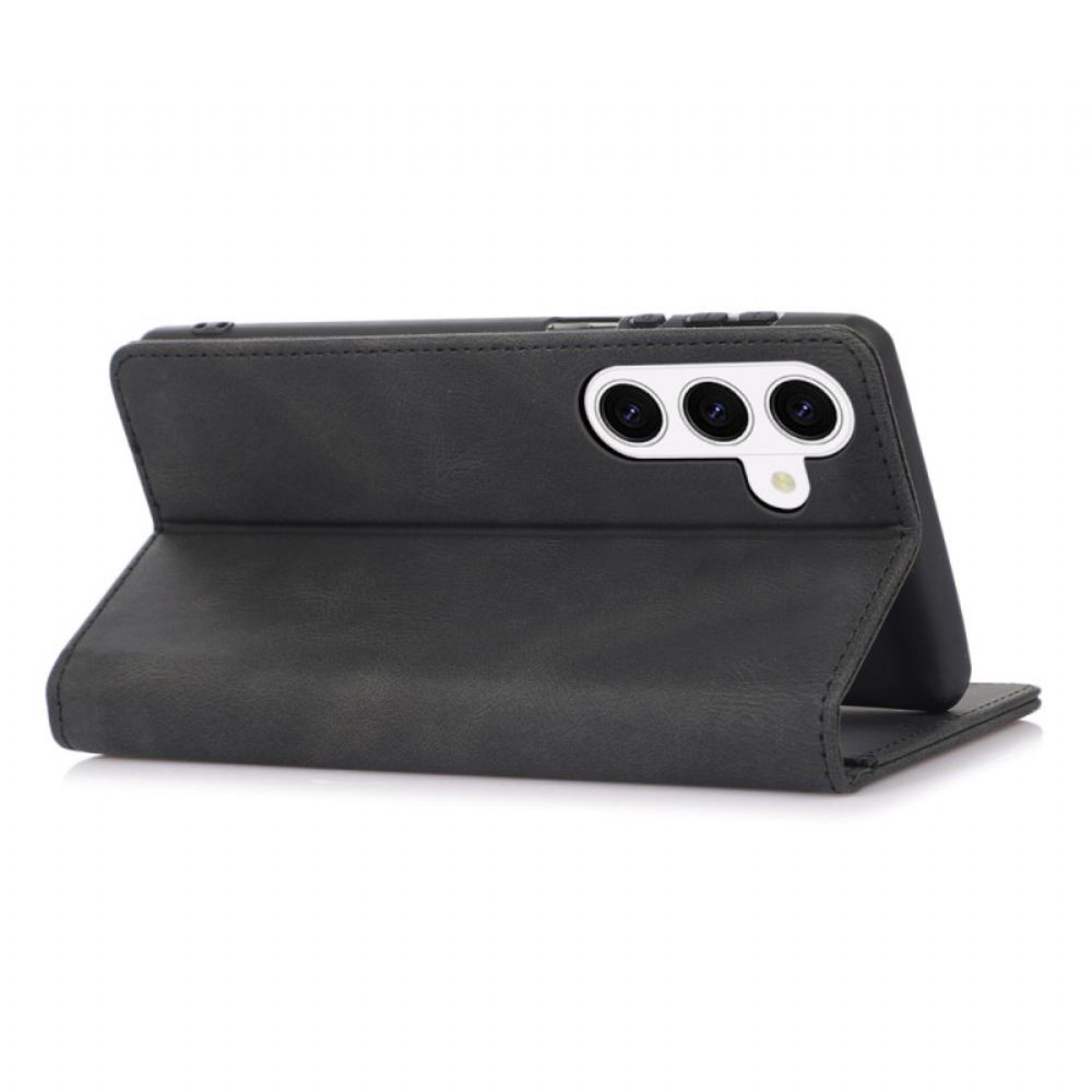 Kožené Pouzdro Folio Na Samsung Galaxy S26 Semišový Efekt