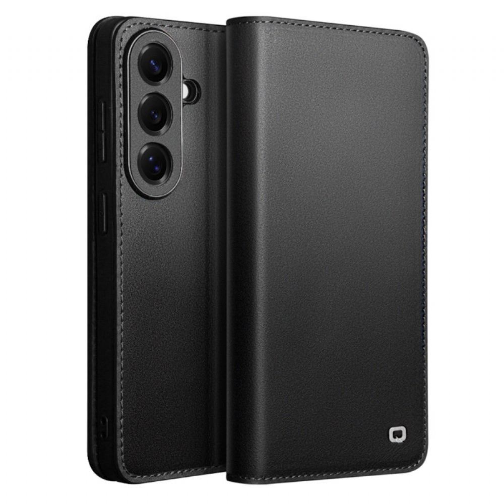 Kožené Pouzdro Folio Samsung Galaxy S26 Matná Kožená Peněženka Qialino