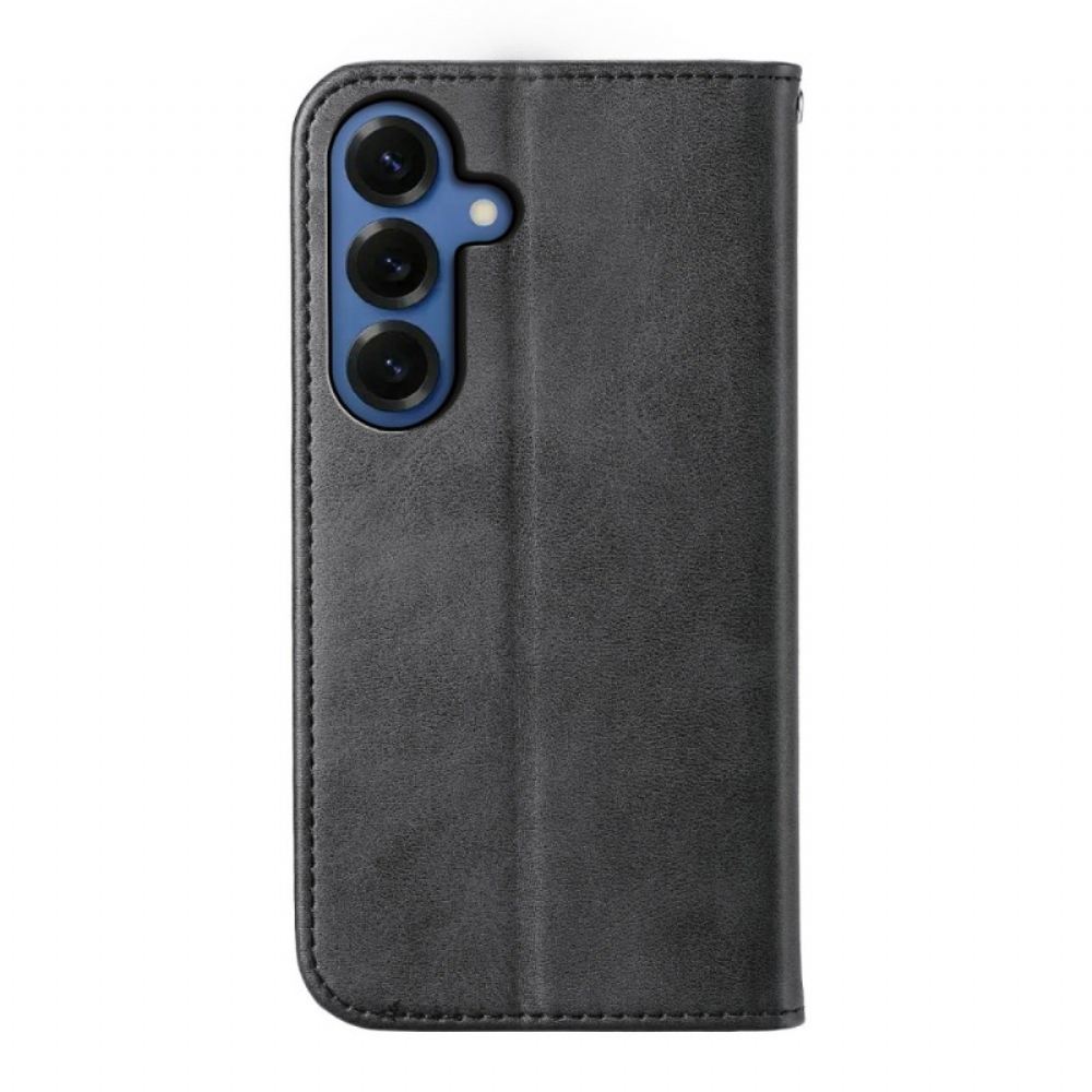 Kožené Pouzdro Folio Samsung Galaxy S26 Reliéfní Geometrie