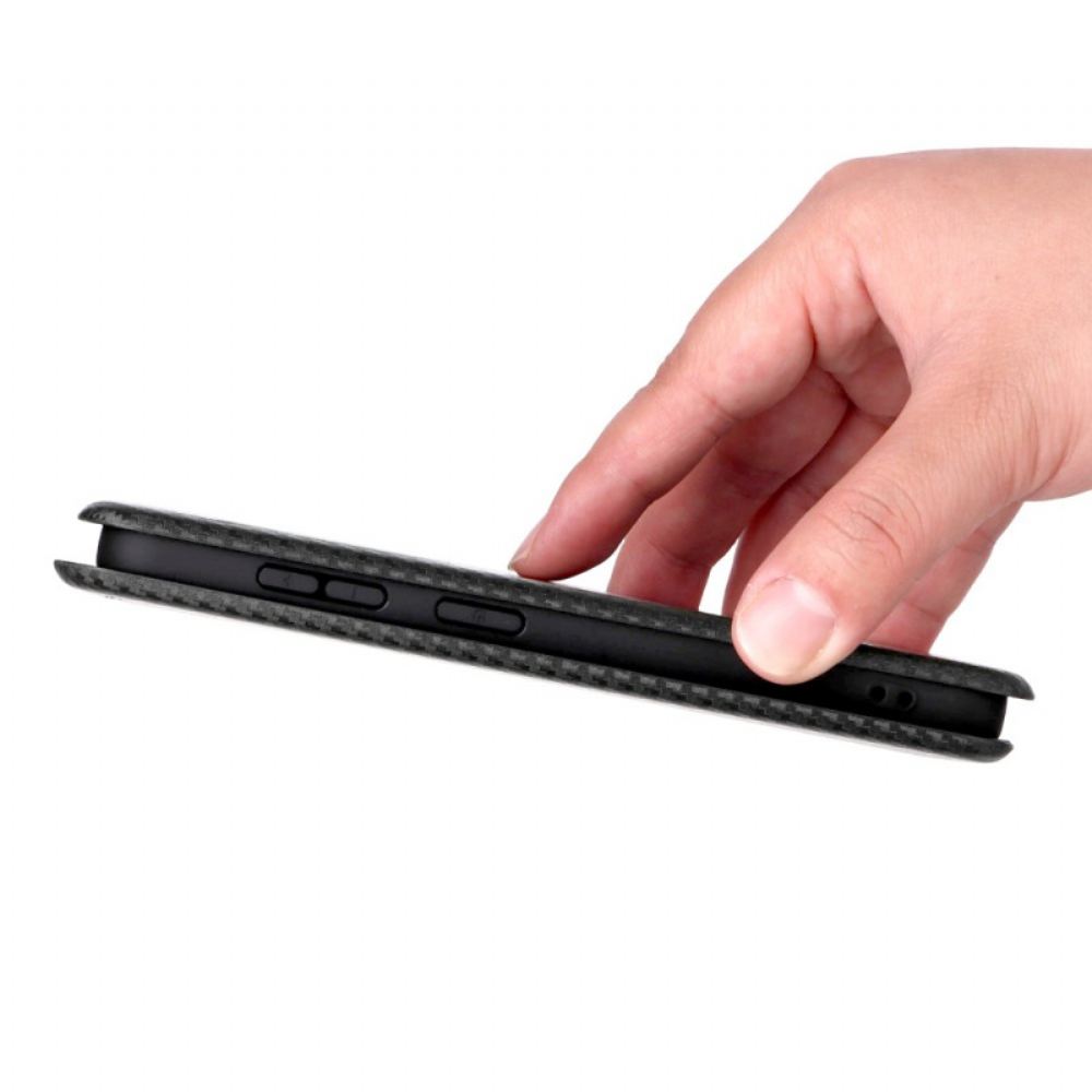 Kožené Pouzdro Samsung Galaxy S26 Kryty Na Mobil Uhlíková Textura S Vlákny