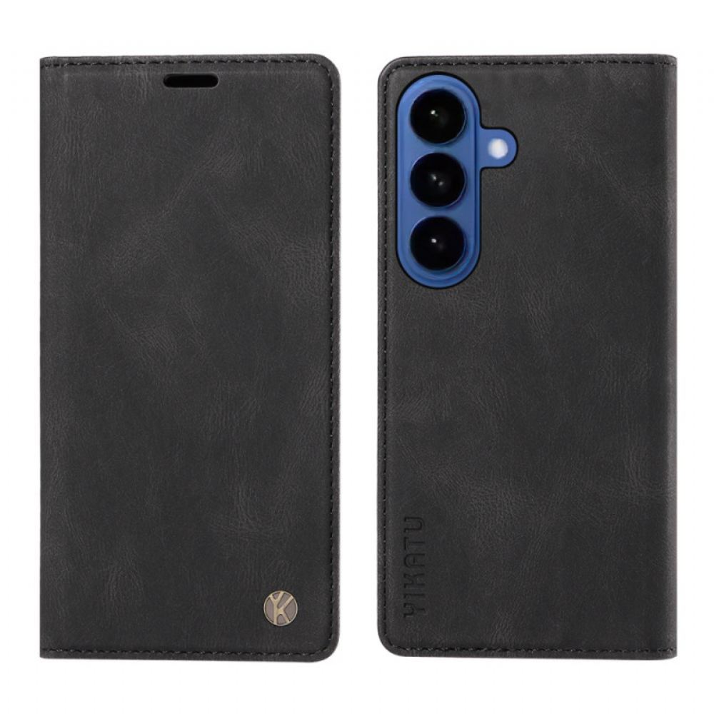 Kožené Pouzdro Samsung Galaxy S26 Kryty Na Mobil Yikatu Semišový Efekt