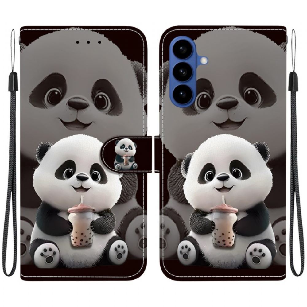 Kožený Kryt Na Samsung Galaxy S26 Malá Panda