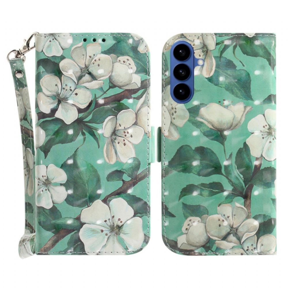 Kožený Kryt Samsung Galaxy S26 Akvarelové Květiny