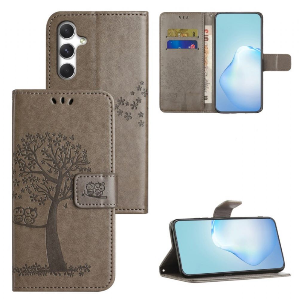 Kožený Kryt Samsung Galaxy S26 Design Sov A Stromu