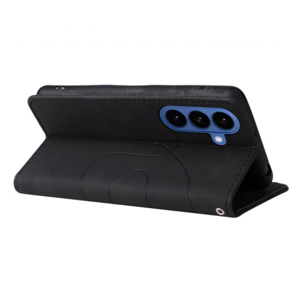 Kožený Kryt Samsung Galaxy S26 Dvoubarevná Vlnitá