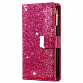 Kožený Kryt Samsung Galaxy S26 Flitrovaná Peněženka